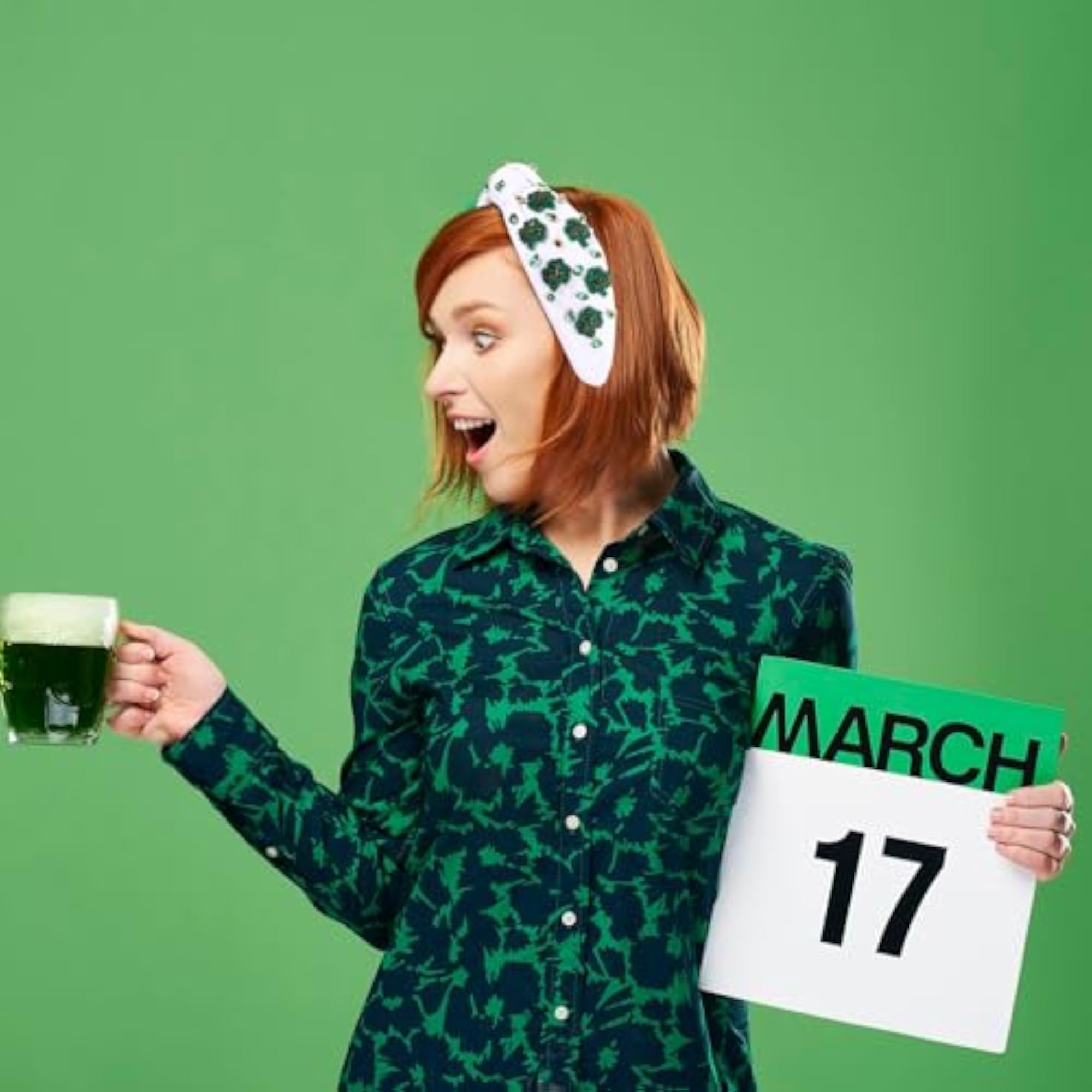 St. Patrick's Day Green Shamrock Headband